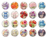 Handmade Teacup Coffee Cup Flower Photo Glass Cabochon Flatback Demo Flat Back Cameo For Diy Jewelry Making Supplies Accessories