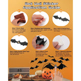 120pcs Halloween Bats Decorations for Outdoor and Indoor Use 3D Bat Stickers Ideal for Wall Window Home Kitchen Scary Theme Par