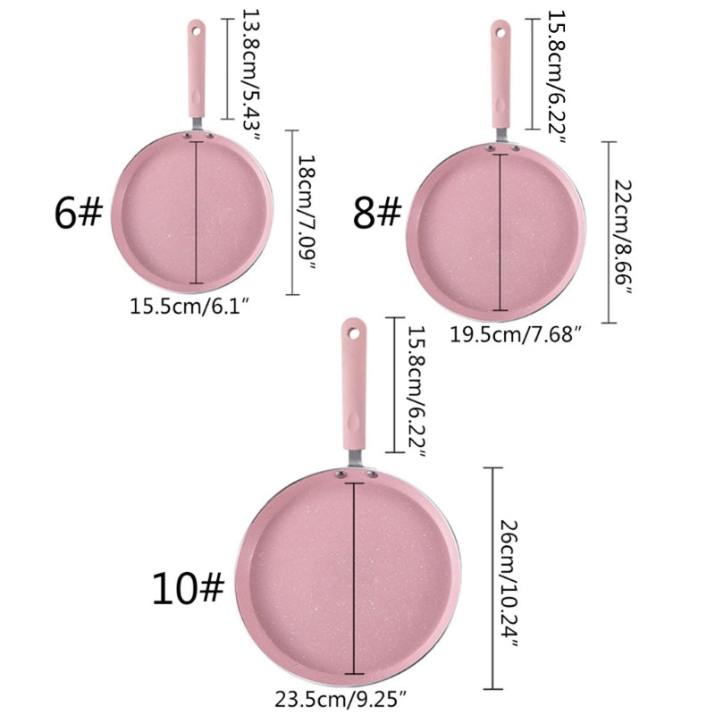 Flat Bottom Pan Pink Non-Stick Pot for Gas Stoves and Cooker Use Mini Omelettes Fried Eggs Pancake Baking Pans Frying Dropship