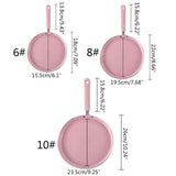 Flat Bottom Pan Pink Non-Stick Pot for Gas Stoves and Cooker Use Mini Omelettes Fried Eggs Pancake Baking Pans Frying Dropship