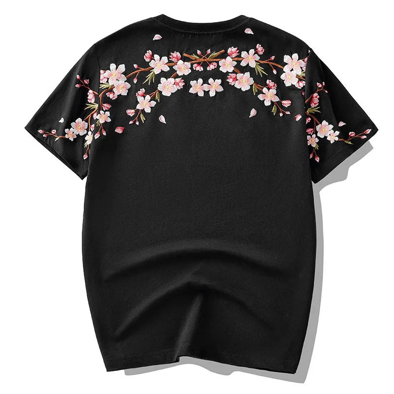 Floral Embroidery Unisex Pullovers Sweatshirt For Men Loose Fit Autumn Quality Cotton Fashion Casual Oversized Luxury Pull Homme