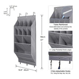 Multi-pockets Wall Storage Bag Large Over Door Hanging Shoe Organiser Behind Doors with 4 Metal Hooks Shoes Rack Storage Bags