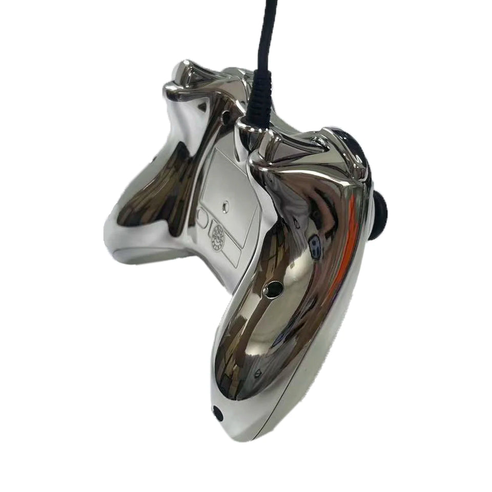 Wired Game Controller with Sleek Electroplated Finish – USB Gaming Peripheral, Compatible with Xbox 360 & PC