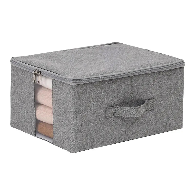Tianzong Closet Comforters Zipper Storage Box Wardrobe Clothes Organizers with Lid Fabric Cube Home Wardrobe Folding