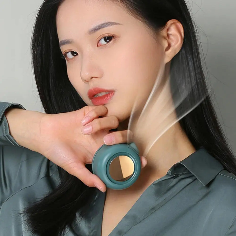 360° Adjustable Airflow Portable Neck Fan Soft Breeze Quiet Personal Cooling Fan for Outdoor & Office Travel Mini Fan