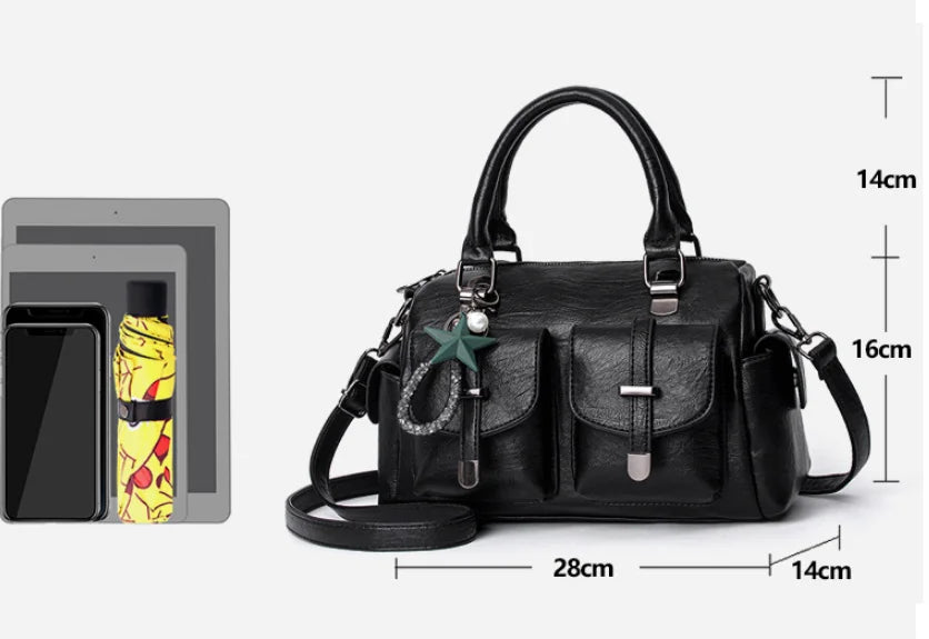 Luxury Brand Designer Women'S Handbag Fashionable Soft Leather Shoulder Bag Large Capacity Crossbody Bag Classic Retro Tote Bag