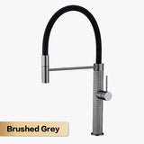 AITANA gun gray luxury brass kitchen faucet single handle cold and hot dual control modern design simple black sink faucet