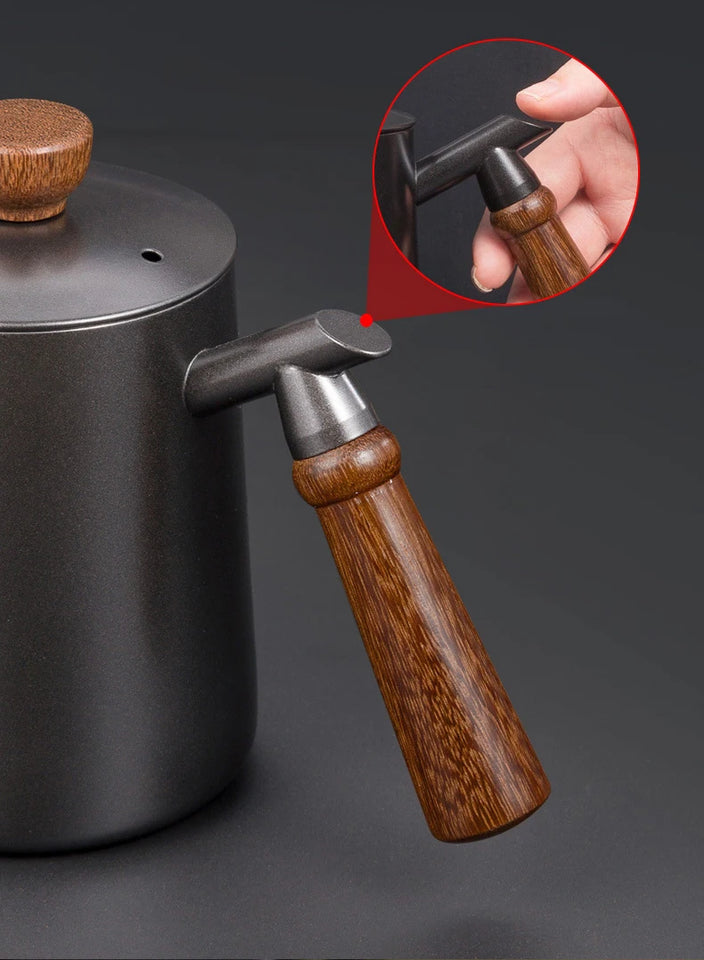 Stainless Steel Coffee Gooseneck Kettle 600ML Pour Over Coffee Pot with Precision Spout for Hand Brewing