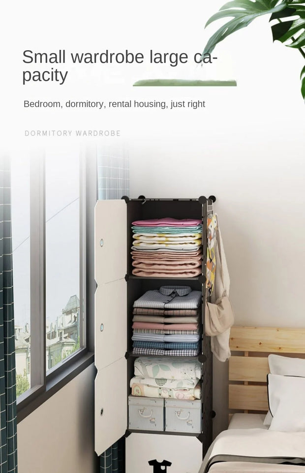 Clothes Folding Cabinets Locker Dustproof Foldable Simplicity Children Wardrobe Bedroom Furniture Organizador De Zapatos