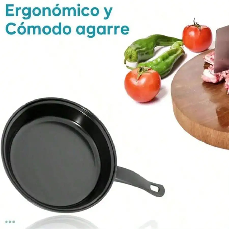 13 Piece Nonstick Kitchenware Set Induction Pots and Spoons Kit, Black Frying Pan & Milk Pot Perfect for Family Dinner & Camping