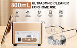 800ml Ultrasonic Cleaner 40kHz Ultra Sonic Cleaner with Timer Ultrasonic Jewelry Cleaner Ultrasonic Cleaning Machine