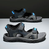 Summer New Sandals Men's Water Beach Breathable Quick Drying Shoes Comfortable Flat Bottom Non slip Sandals Driving Shoes