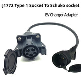 16A J1772 Type1 Socket To Schuko Socket EV Charger Adapter  Cable for E-Bike/Scooter/One wheel