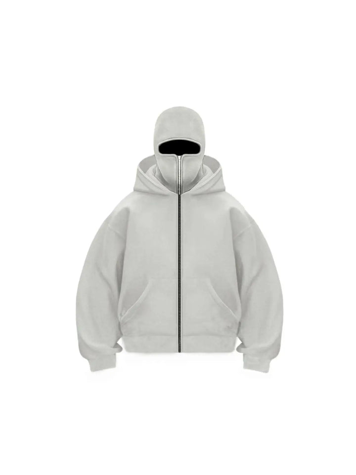 2025 Men Balaclava Y2K Gothic Harajuku Winter New Item Double Hooded Sweatshirt Autumn Men's Hooded Mask Zipper Sportswear Women