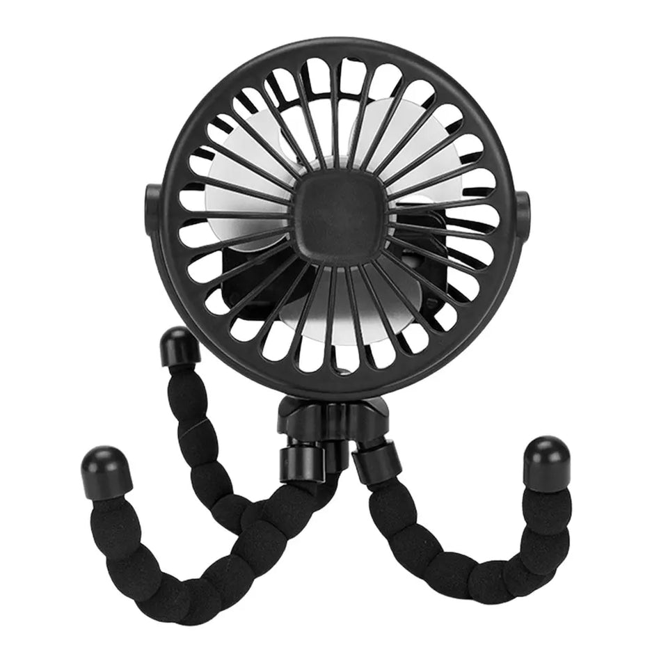 Baby Stroller Fan with Flexible Tripod Portable Handheld Fan USB Charging Mini Desk Cooling Fan 500mAh for Baby Stroller Student