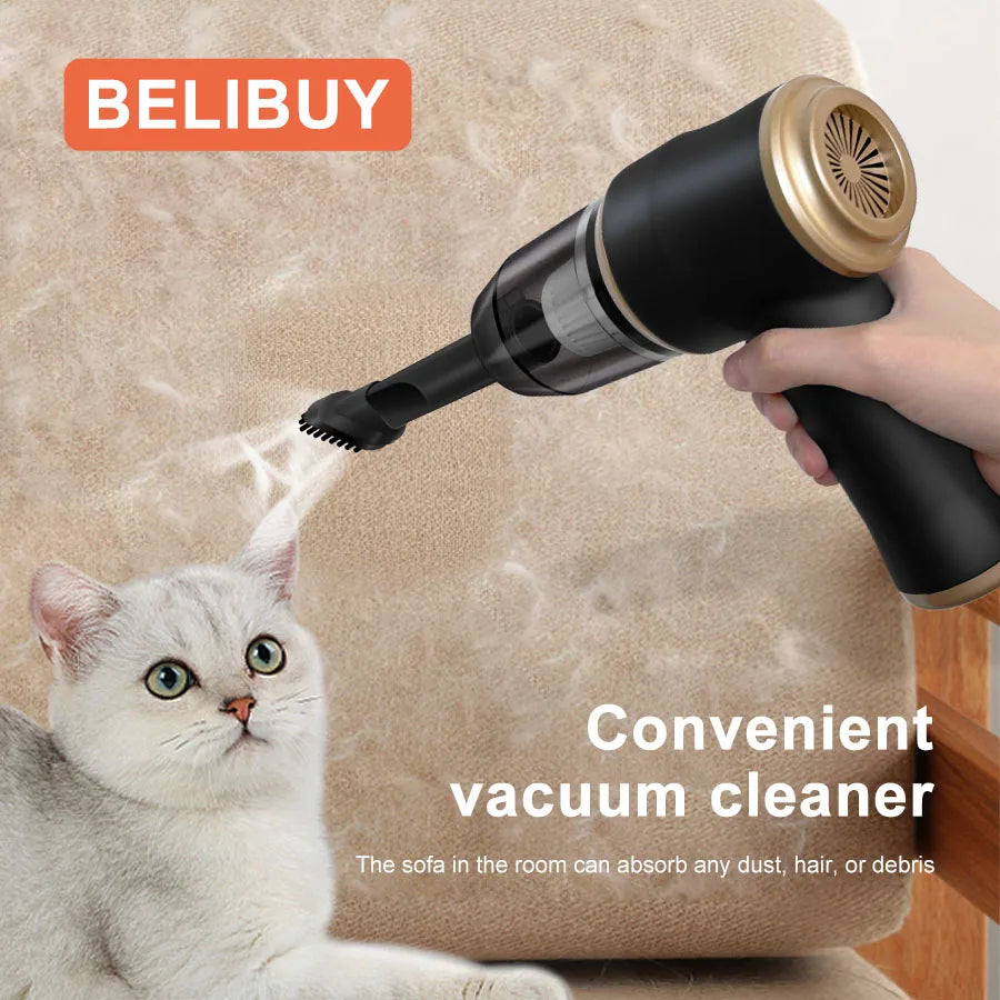 BELIBUY Portable Home and Car Vacuum Cleaner High Power Cleaner Carpet Office Car Powerful Small Vacuum Cleaner Cleaning machine