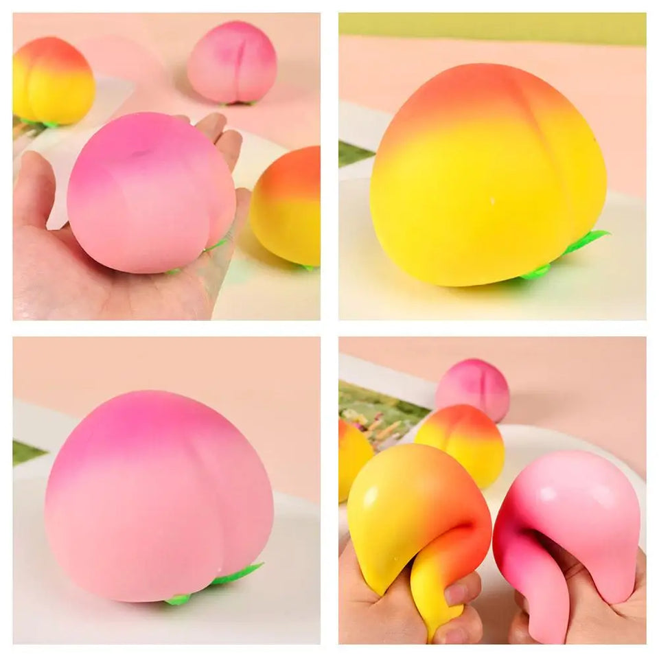 Peach stress-relieving toys – Slow Rising Stress Relief for Kids & Adults, Squeeze Anti-Anxiety Sensory Fidget Toy