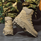 2024 New Winter Work boots Men's Desert Tactical Boots Outdoor Hiking Shoes Men's Leather Desert Combat Ankle Boots Plus Size