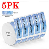Labelwell 5/10PK P15 Thermal Label Sticker 12x40mm 15x30mm Label Tape Compatible for Marklife P15 P12 P11 L12 D30 Label Printer