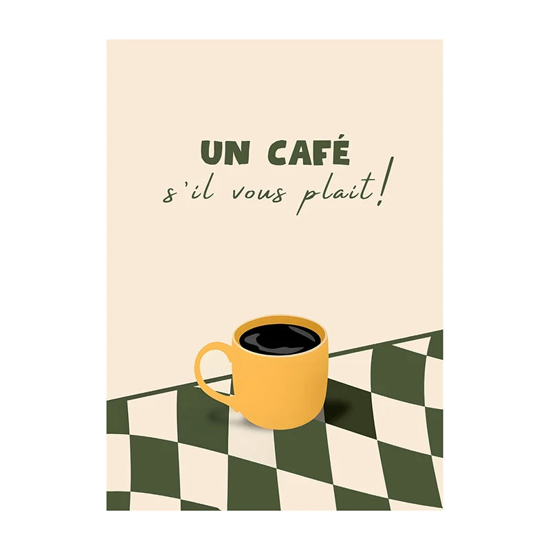 Coffee Diver Poster Coffee Canvas Painting Trendy Kitchen Gallery Print Wall Art Picture for Home Decoration Coffee Lover Gift