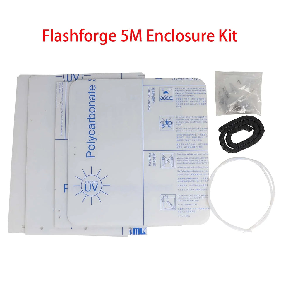 Flashforge Adventurer 5M AD5M 3D Printer DIY Enclosure Panel Kit Clear Polycarbonate PC Sheet 3mm