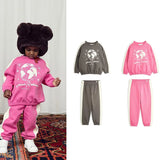 Kids Clothes Set 2024 Autumn Winter MR Brand Boys Girls Sweatshirt Pants Ins Baby Cotton Sports Top Trousers Children T Shirt