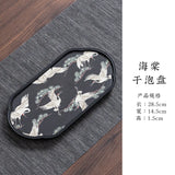 Tea Tray Dry Small Absorbent Tea Table Household 2024 New Pot Bearing Guochao Tea Ceremony Serving Tray