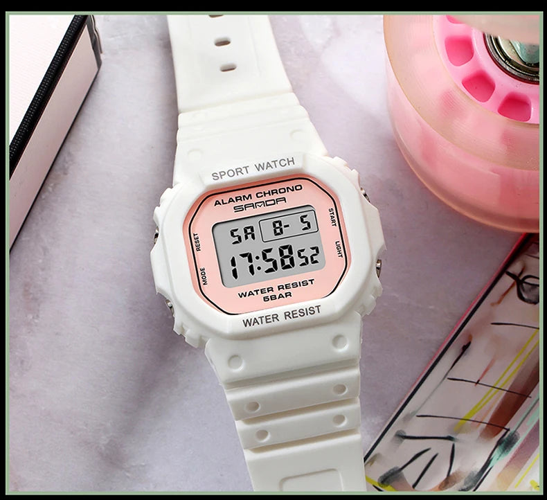SANDA G Style Digital Watch Men Waterproof Ms Watch Sport Men Watches Boy Girl Electronic Clock Relogio Masculino Relógio Mulhe