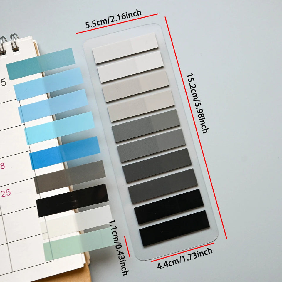 Colorful Transparent Memo Pads Self-Adhesive Sticky Notes Index 200-4000 Sheets for Office School Stationery