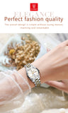 POEDAGAR Elegant Ladies Watches Waterproof Luminous Date Week Watch for Woman High Quality Stainless Steel Quartz Women's Watch