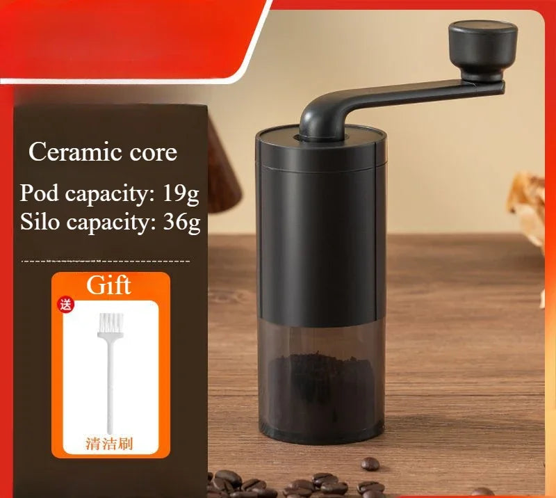 Manual Coffee Grinder Machine Grinding Home Outdoors Travel Hand Crank Portable Coffee Grinder Adjustable Bean Grinder withbrush