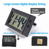 Electronic Clock Car Dashboard Student Exam Study Mini LCD Display Large Screen Table Desk Digital Clock Home
