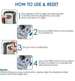 Key Keeper Combination Lock Wall Mounted Waterproof 4 Digits Passwords 5 Keys Storage Box Easy to Fix Home Or Office safe box