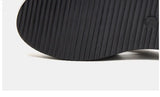 High quality summer leather wedge sandals for women 6cm mid heel new 2025 size 32 33 42 43 platform open toe elegant shoe black