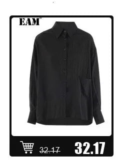 [EAM] Black Irregular Knot Sweatshirt New Stand Collar Long Sleeve Women Big Size Fashion Tide Spring Autumn 2026 1DJ1848