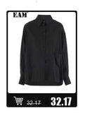 [EAM] Black Irregular Knot Sweatshirt New Stand Collar Long Sleeve Women Big Size Fashion Tide Spring Autumn 2026 1DJ1848