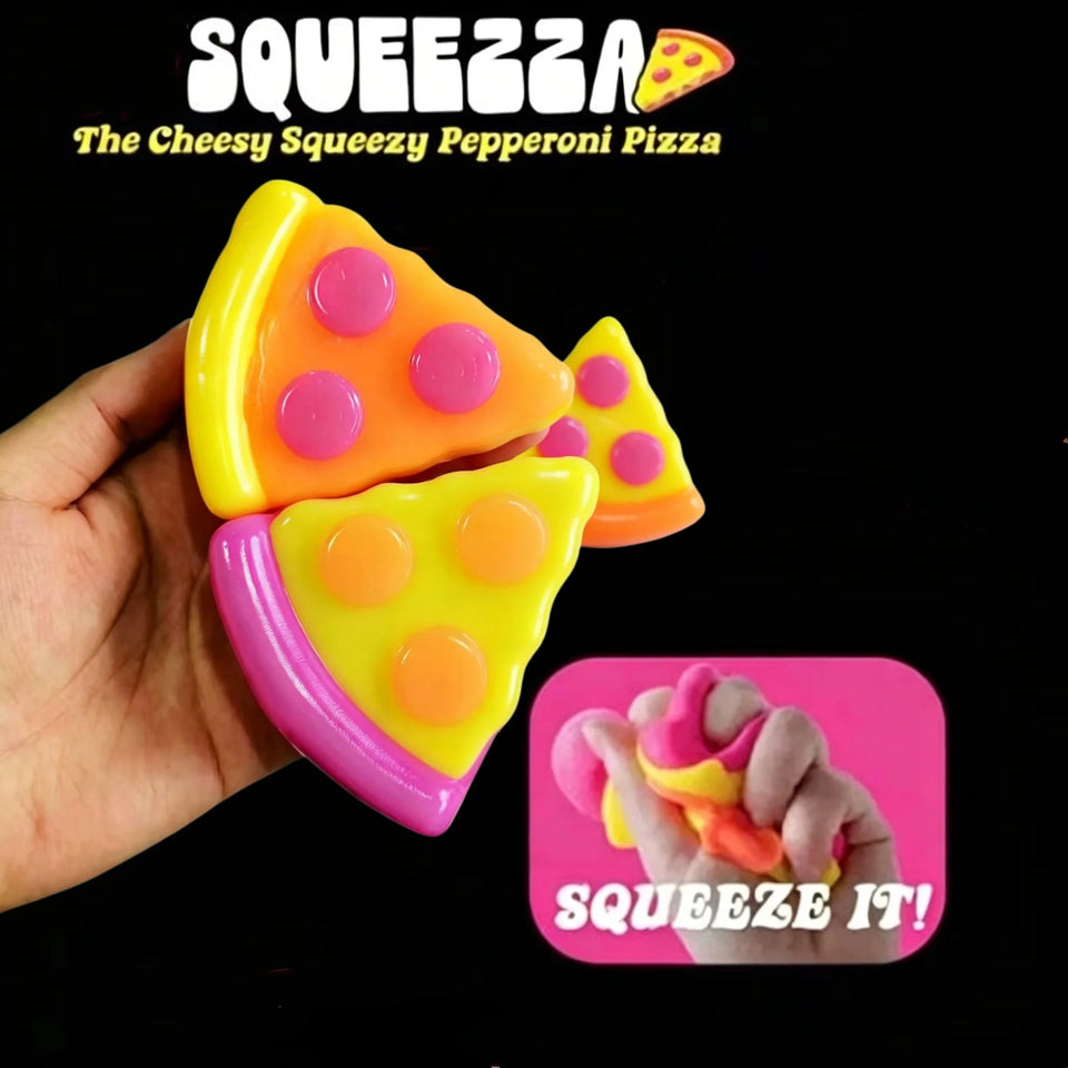 Pizza Shaped Soft Sensory Fidget Cube  Stress Relief Anti-Anxiety Squishy Squeeze Toy Focus Relax Gadget Toy for Adults Gift