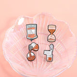 100% PURE COFFEE Enamel Pins Hourglass Coffee Lover Metal Brooches Fashion Lapel Badge Backpack Clothes Jewelry Gift for Friends