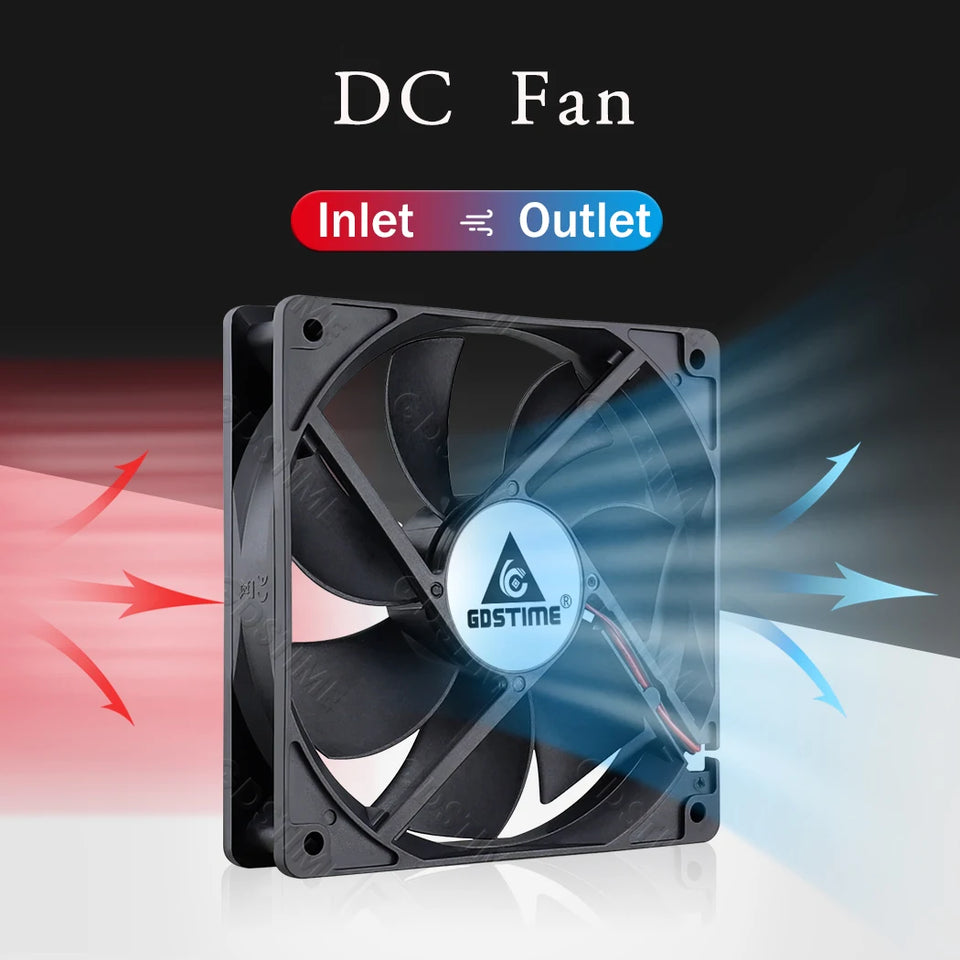Gdstime DC 12V Waterproof Industrial Ultrasonic Humidifier Refrigeration Cooler 60mm/80mm/120mm Outdoor Water Proof Cooling Fan