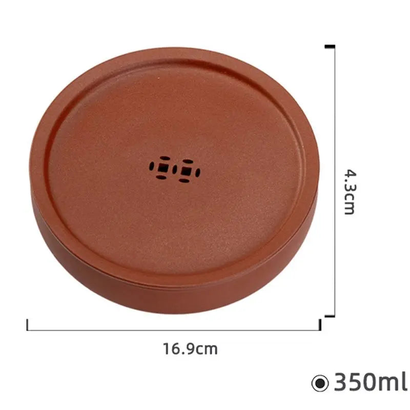 A19F-Tea Trays Coasters Dry Soaking Table Ceramics Water Storage Pot Bearing Holder Teaware Base Tea Set Gift