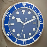 1pc 13 inch luxury creative metal wall clock, living room and study decoration wall clock, fluorescent clock dial, battery free