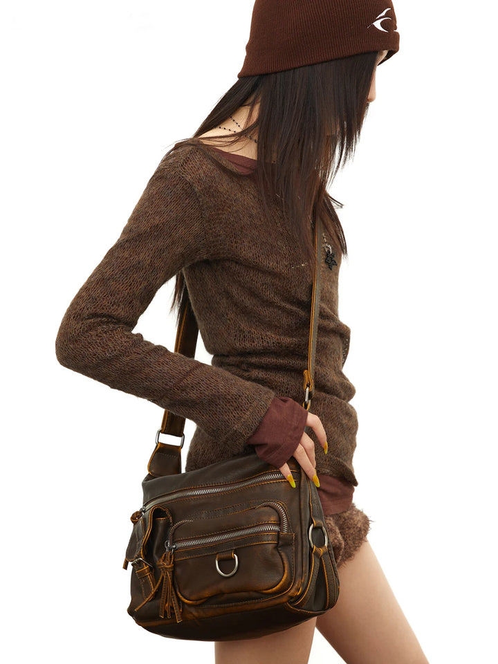 Annmouler Designer Women Shouler Bag Large Capacity Crossbody Bag Casual Soft Pu Leather Messenger Bag Multi-pocket Purses
