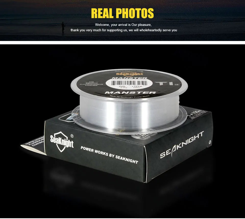 SeaKnight Brand T1II Fluorocarbon Coating Nylon Fishing Line 100M Leader Sinking Monofilament Smooth Carp Fishing Line