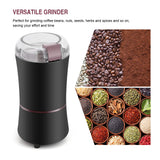 Black Fast-even Grinding Spice Grinders 400W Coffee Grinders for Grinding Coffee Beans Herbs Spices for Grinding Nuts Seeds