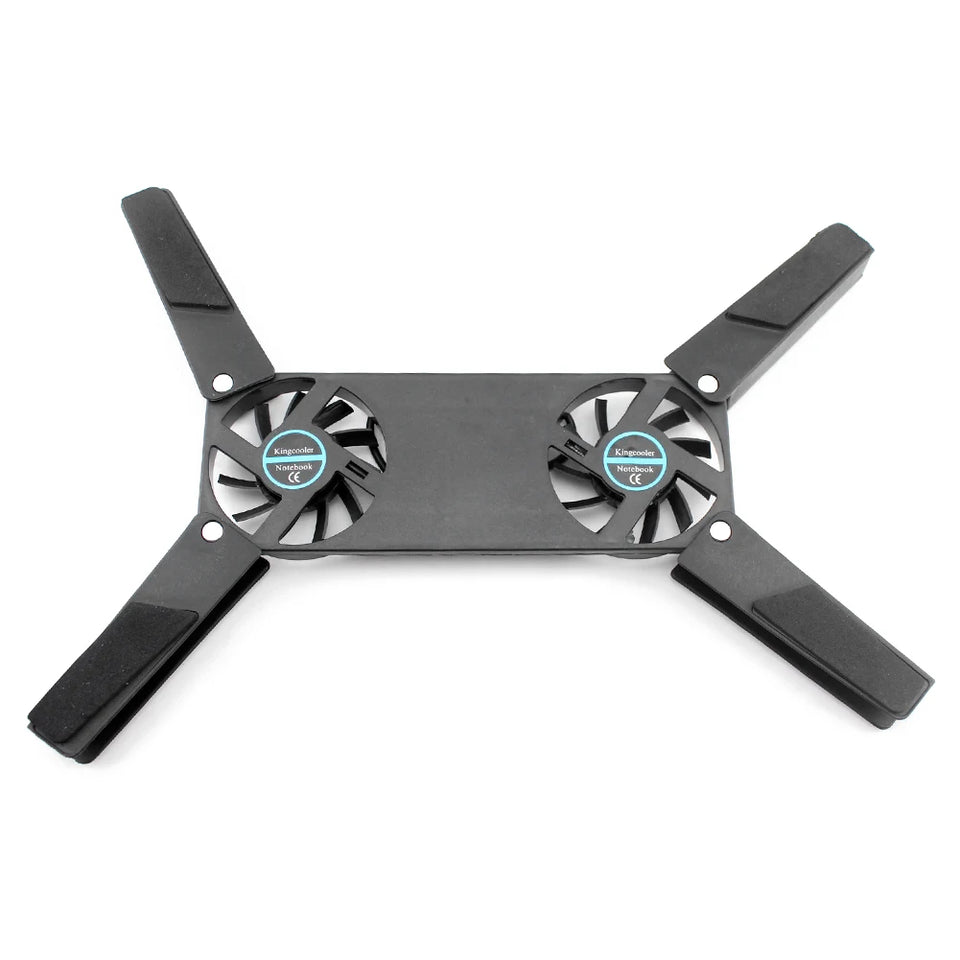 1-5PCS Air-cooling Laptop Cooler Bracket USB Powered Cooling Dock Laptop Cooling Pad 2 Fan for Notepad Universal PC Computer