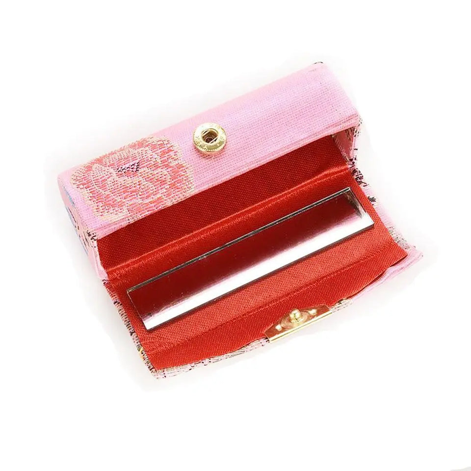 Color Packing Boxes Retro Cosmetic Bags Embroidered Flower Storage Box Lipstick Case Lipstick Holder Packaging Box Lipstick Box