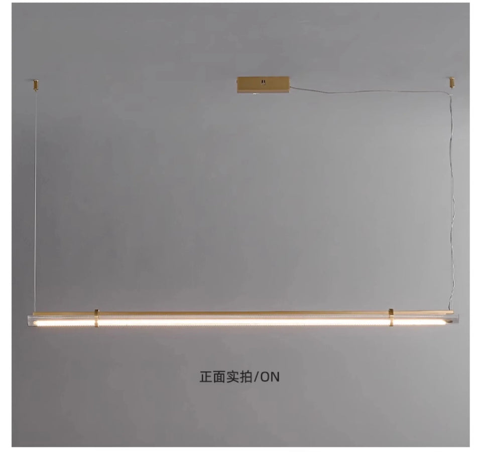 Italian minimalist designer bar restaurant chandelier Nordic minimalist modern all copper restaurant bar lighting