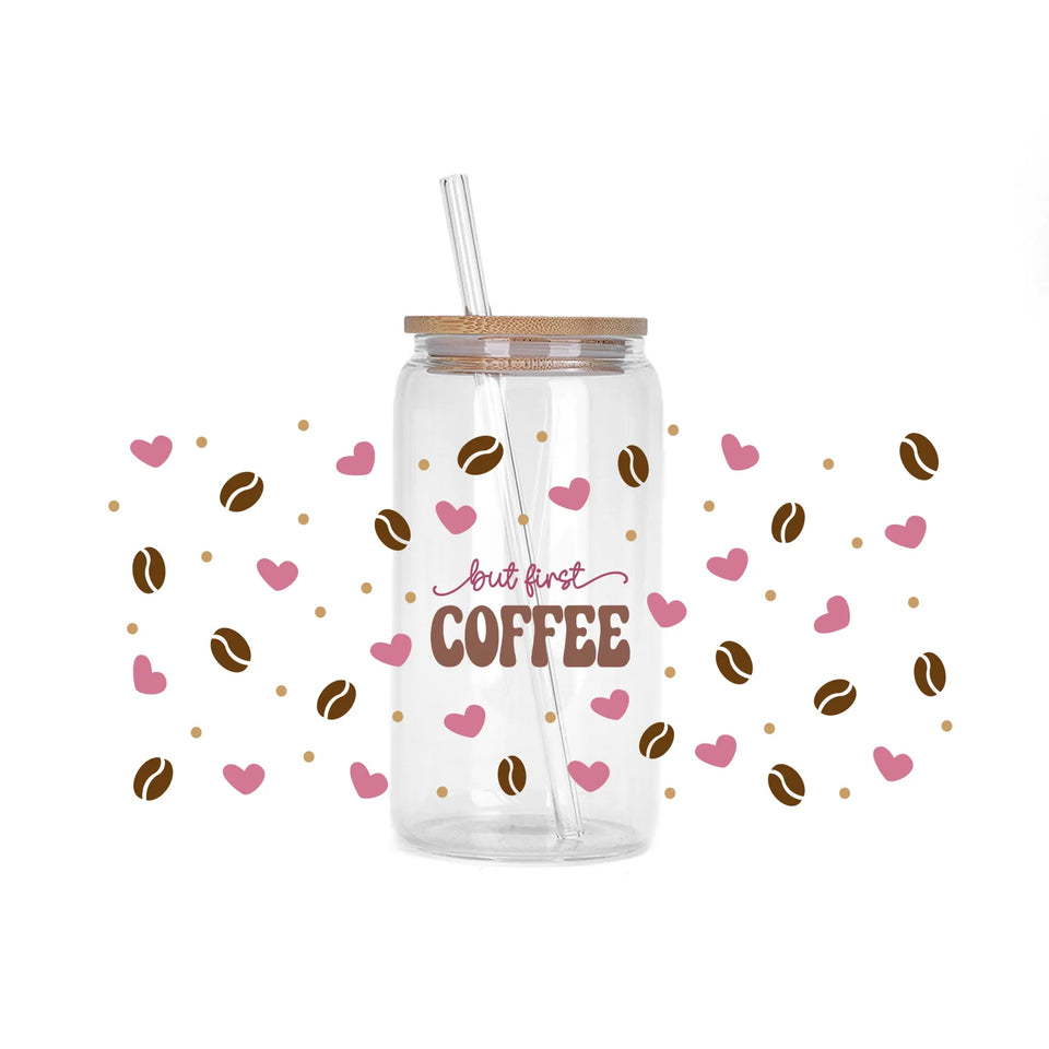 Coffee vibe Series easy peel waterproof DIY decoration decals 3D transfers uvdtf crystal sticker 16oz uv dtf cup wraps
