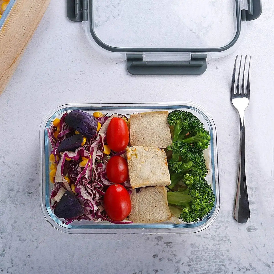 10-Pack Glass Meal Prep Containers with Lids, Airtight Food Storage for Microwave, Oven, Freezer & Dishwasher