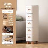 Narrow Space Storage Cabinet Drawer Style Kitchen Bathroom Multi-layer Organizer Shelf Wall Mounted Rectangular Plastic Storage